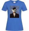 Жіноча футболка Man in a Bowler Hat Яскраво-синій Жіноча футболка Man in a Bowler Hat Яскраво-синій фото