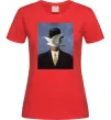 Жіноча футболка Man in a Bowler Hat Червоний Жіноча футболка Man in a Bowler Hat Червоний фото