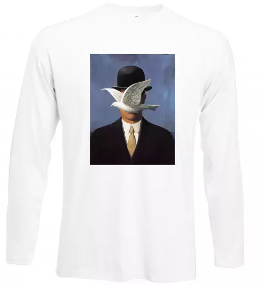 Лонгслив Man in a Bowler Hat Белый фото