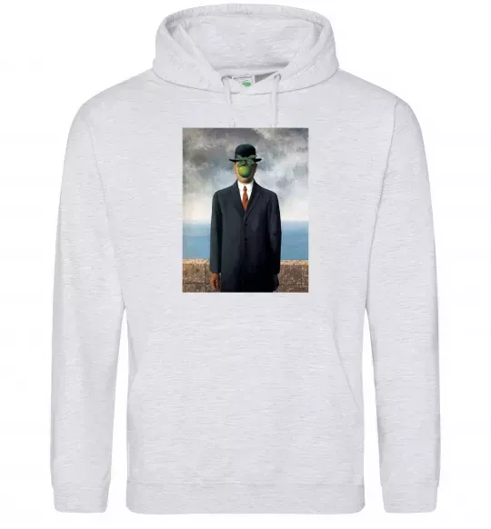 Мужская толстовка (худи) Син людський Серый меланж фото