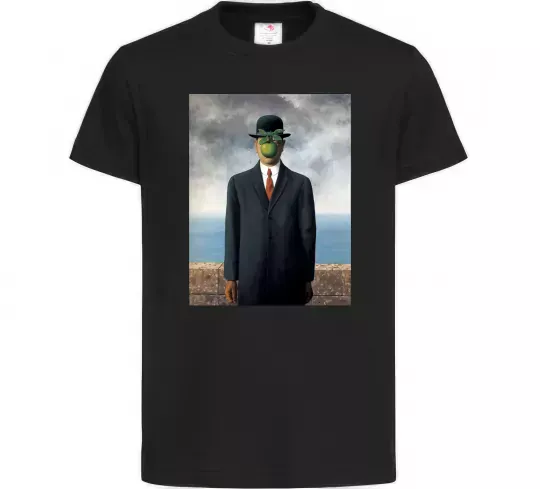 Дитяча футболка Син людський Чорний фото