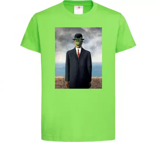 Дитяча футболка Син людський Лаймовий фото