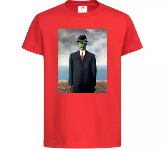 Дитяча футболка Син людський Червоний фото