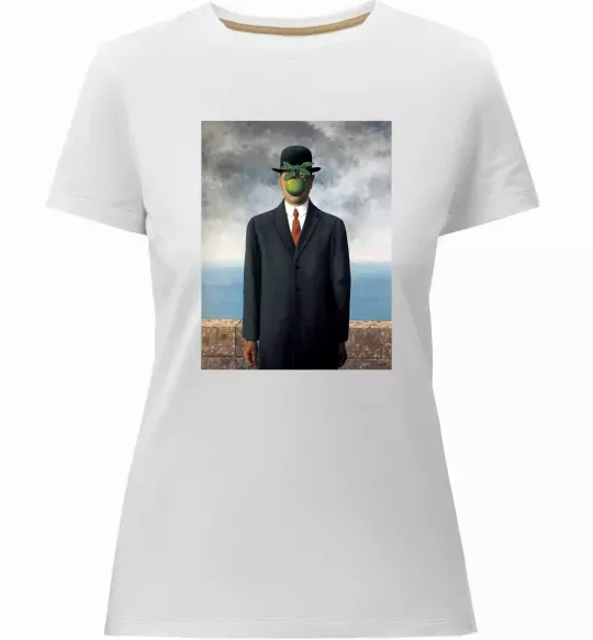 Женская премиум футболка Син людський Белый фото