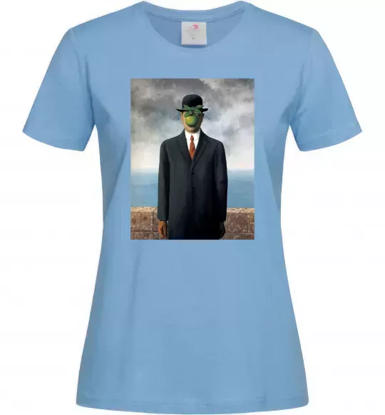 Жіноча футболка Син людський Блакитний фото