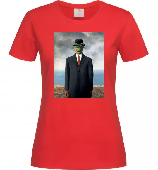 Жіноча футболка Син людський Червоний фото