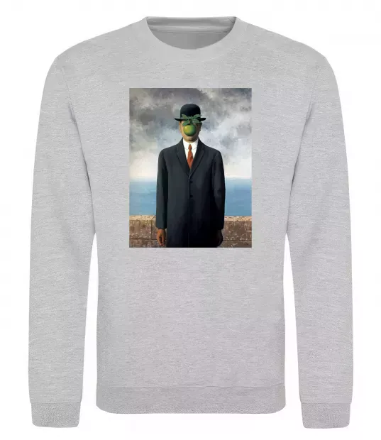 Свитшот Син людський Серый меланж фото