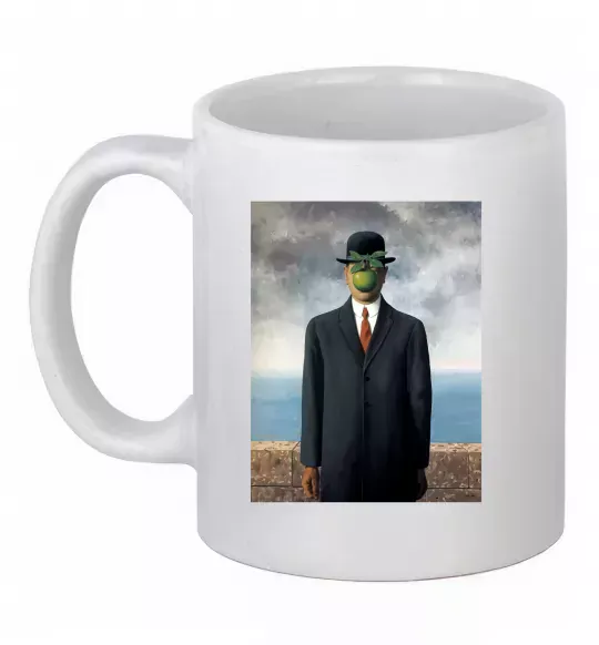 Чашка керамічна Син людський Білий фото