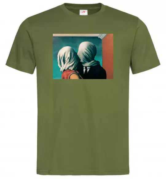Мужская футболка Закохані Оливковый фото