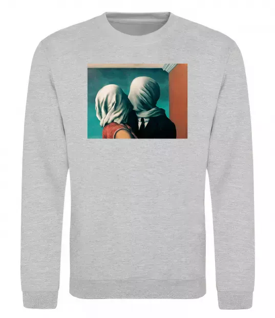 Світшот Закохані Сірий меланж фото