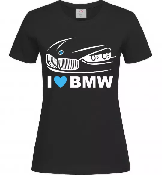 Жіноча футболка Love bmw, колір - чорний, розмір - S Чорний фото