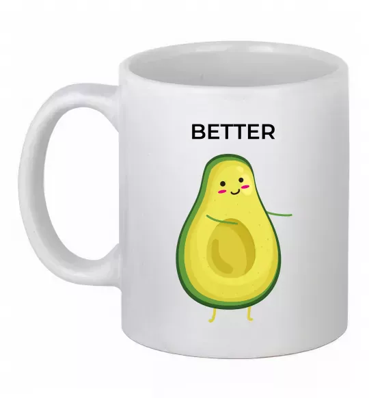 Чашка керамическая Авокадо Better Белый фото