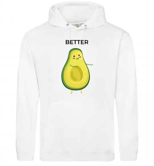 Жіноча толстовка (худі) Авокадо Better Білий фото