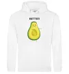 Жіноча толстовка (худі) Авокадо Better Білий фото