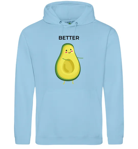 Женская толстовка (худи) Авокадо Better Голубой фото