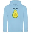 Женская толстовка (худи) Авокадо Better Голубой фото
