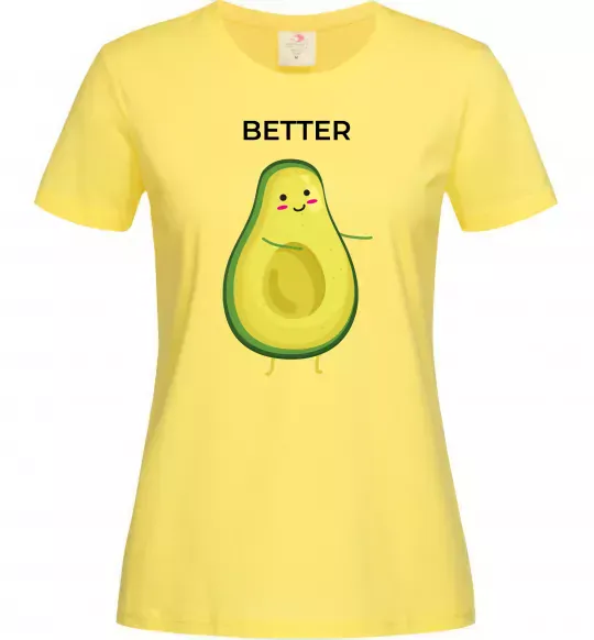 Женская футболка Авокадо Better Лимонный фото