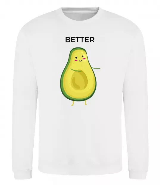 Свитшот Авокадо Better Белый фото