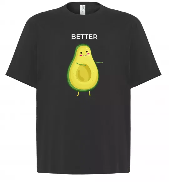 Футболка Оверсайз Авокадо Better Черный фото