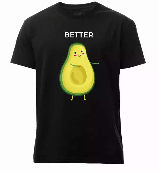Мужская премиум футболка Авокадо Better Черный фото