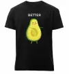 Мужская премиум футболка Авокадо Better Черный фото