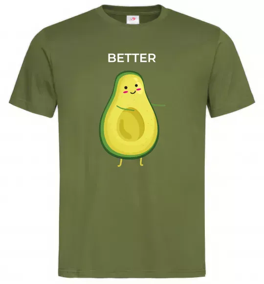 Мужская футболка Авокадо Better Оливковый фото