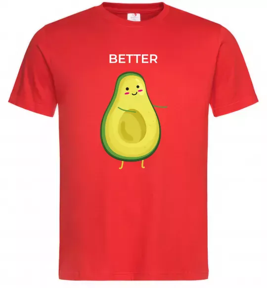 Мужская футболка Авокадо Better Красный фото