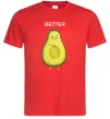 Мужская футболка Авокадо Better Красный фото