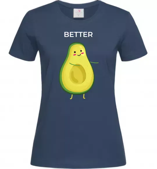 Женская футболка Авокадо Better Темно-синий фото