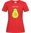 Женская футболка Авокадо Better Красный Женская футболка Авокадо Better Красный фото