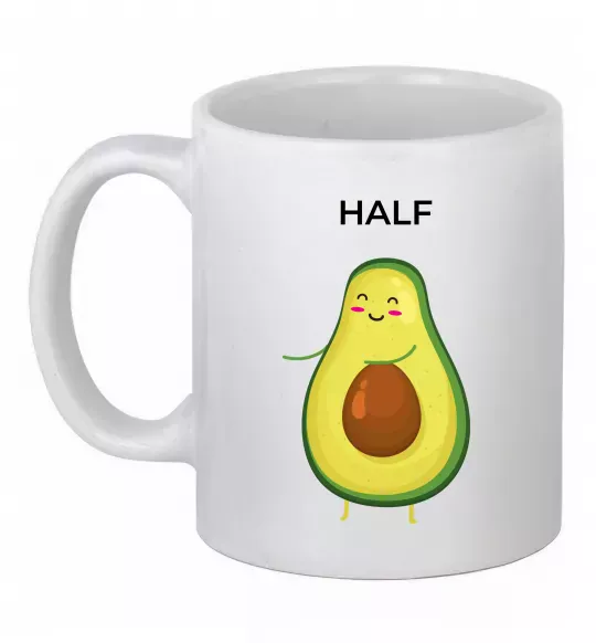 Чашка керамічна Авокадо Half Білий фото
