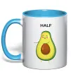 Чашка с цветной ручкой Авокадо Half Голубой фото