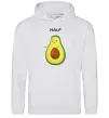 Мужская толстовка (худи) Авокадо Half Серый меланж фото