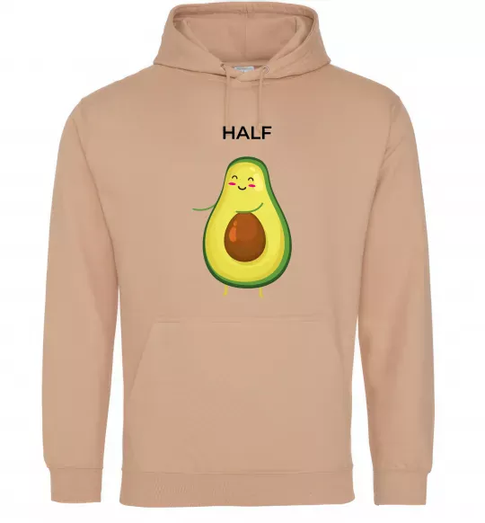Мужская толстовка (худи) Авокадо Half Песочный фото