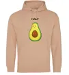 Мужская толстовка (худи) Авокадо Half Песочный фото