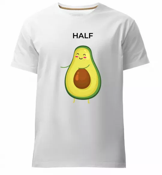 Чоловіча преміум футболка Авокадо Half Білий фото