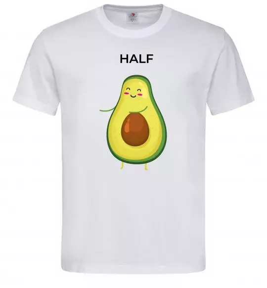 Мужская футболка Авокадо Half Белый фото