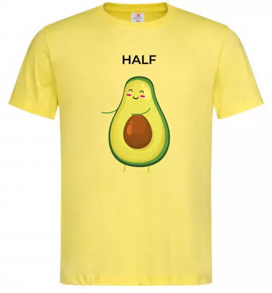Мужская футболка Авокадо Half Лимонный фото