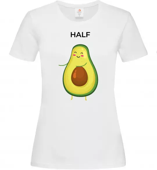 Женская футболка Авокадо Half Белый фото