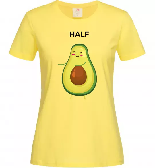 Женская футболка Авокадо Half Лимонный фото