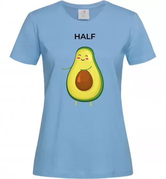 Женская футболка Авокадо Half Голубой фото