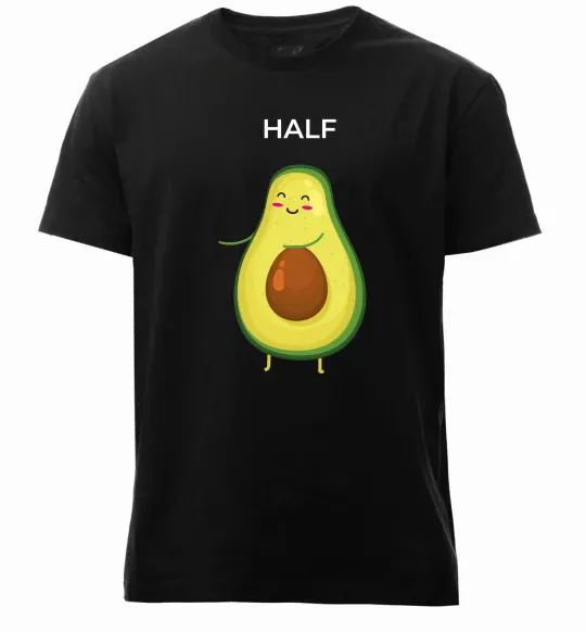 Чоловіча преміум футболка Авокадо Half Чорний фото