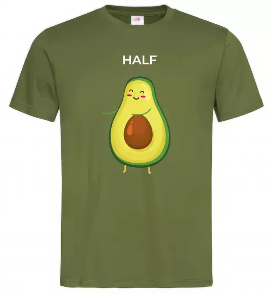 Мужская футболка Авокадо Half Оливковый фото