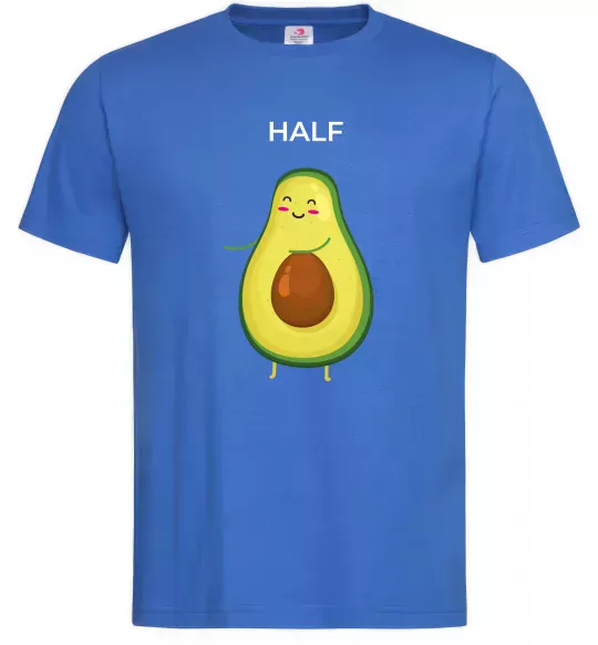 Мужская футболка Авокадо Half Ярко-синий фото
