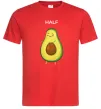 Мужская футболка Авокадо Half Красный фото