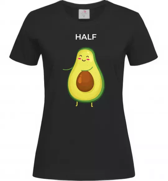 Женская футболка Авокадо Half Черный фото