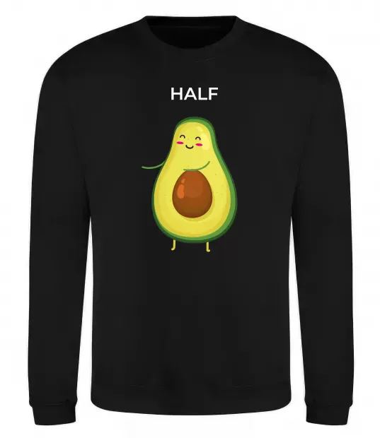 Світшот Авокадо Half Чорний фото