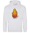 Мужская толстовка (худи) Вогник Light my fire Серый меланж фото