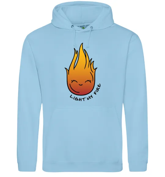 Жіноча толстовка (худі) Вогник Light my fire Блакитний фото