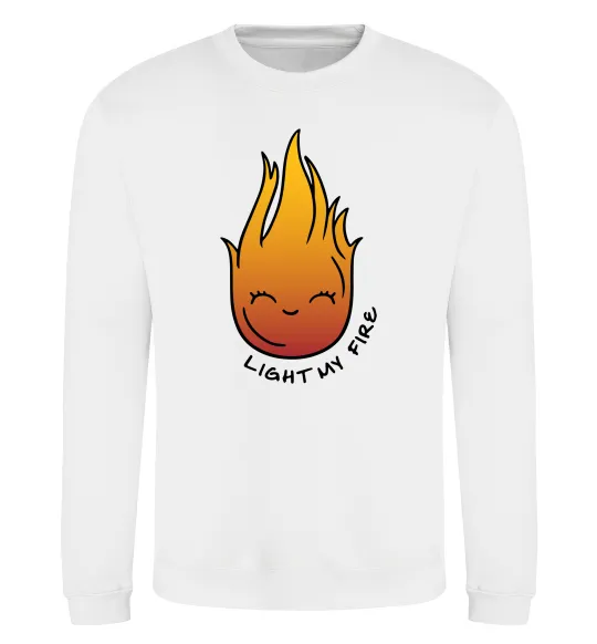 Свитшот Вогник Light my fire Белый фото